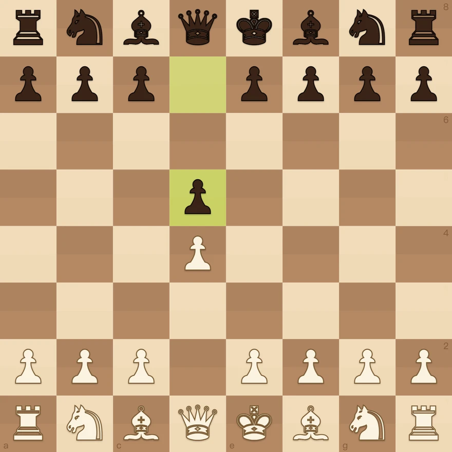 A relaxed chess game against a computer opponent