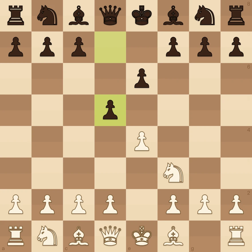 A chess middlegame on an 8x8 board